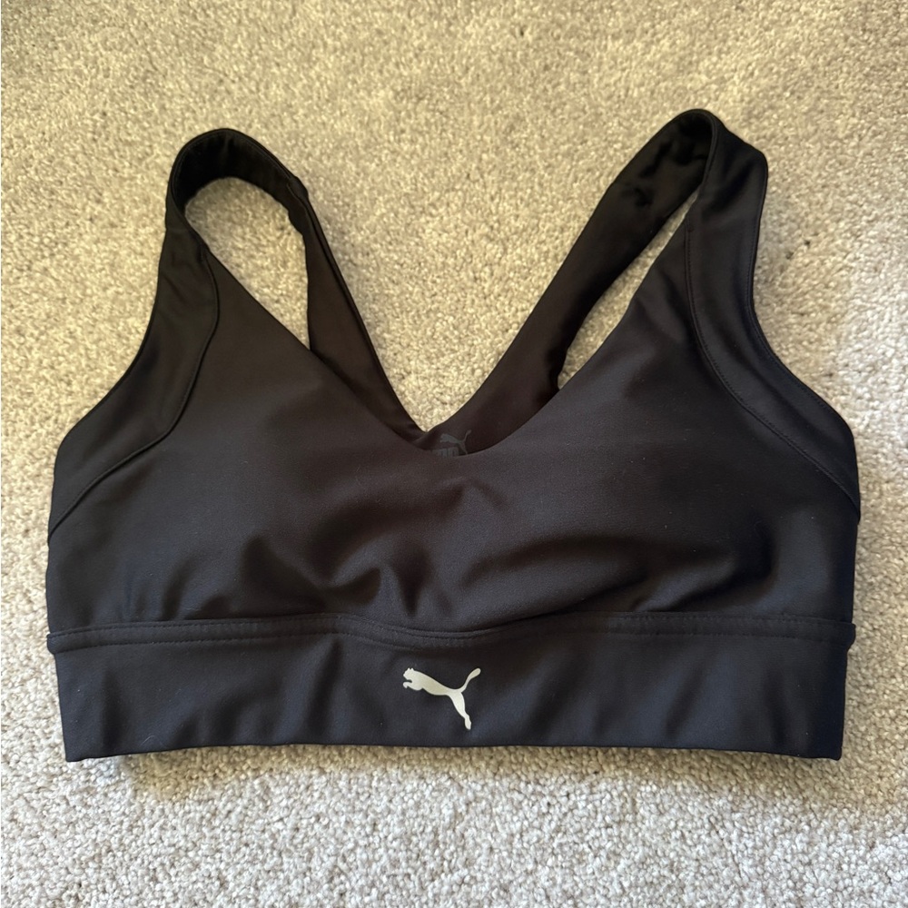 Puma black sports bra